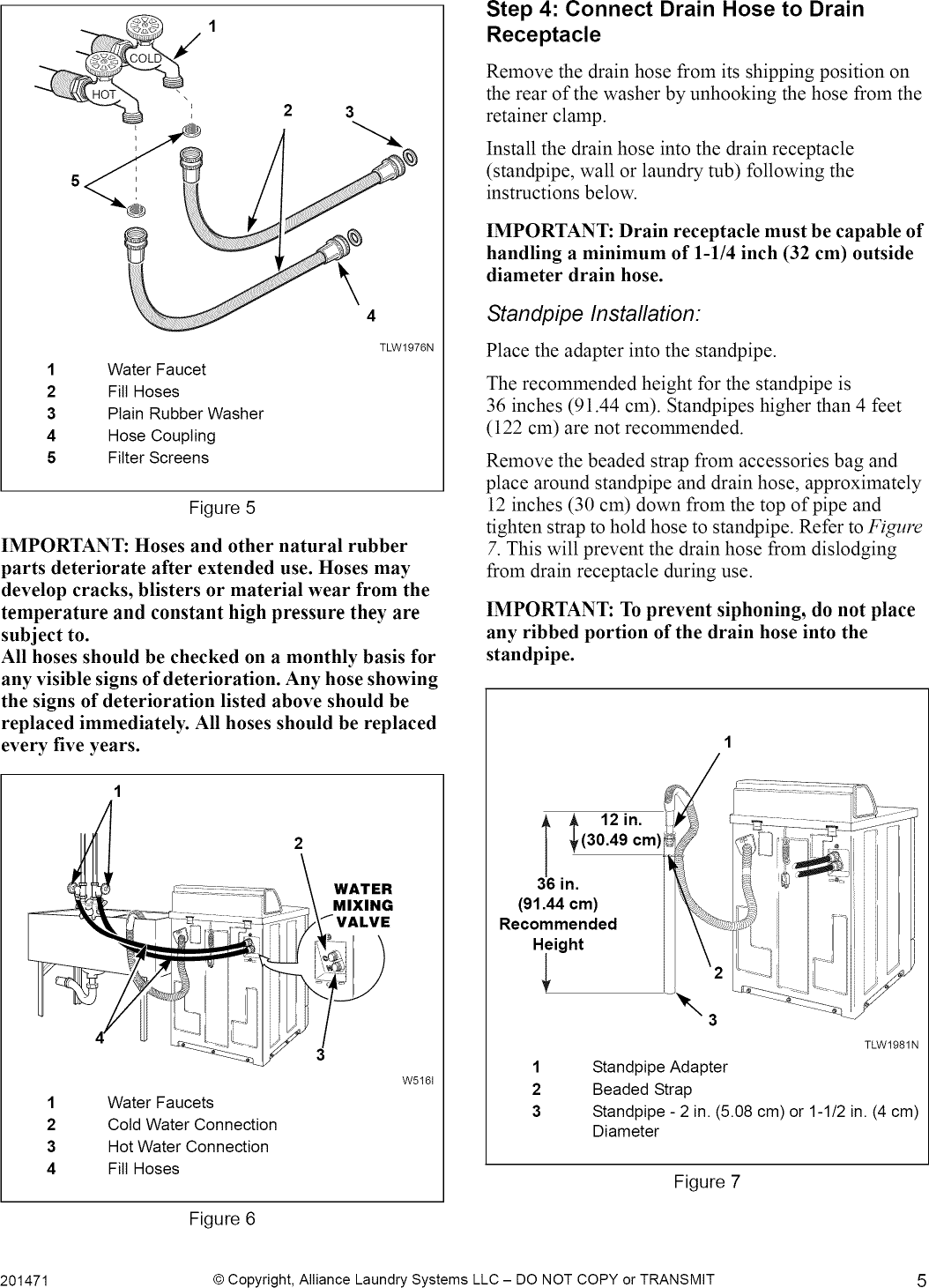Page 5 of 11 - Alliance AWN311SP111TW01 User Manual WASHER - Manuals And Guides 1205270L
