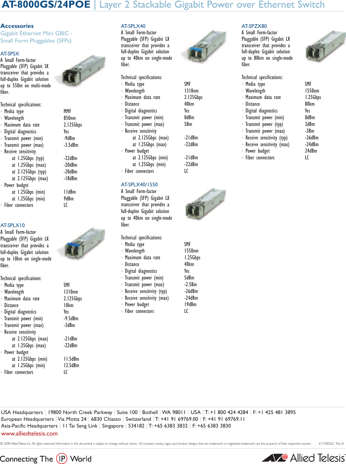 Page 4 of 4 - Allied-Telesis Allied-Telesis-At-8000Gs-24Poe-Users-Manual- Datasheet  Allied-telesis-at-8000gs-24poe-users-manual