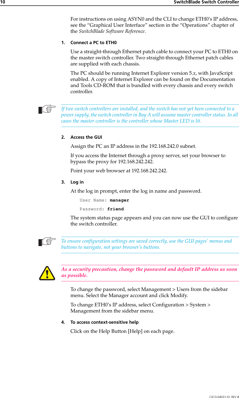 Page 10 of 12 - Allied-Telesis Allied-Telesis-Switch-Controller-Users-Manual- SwitchBlade Switch Controller Quick Install Guide  Allied-telesis-switch-controller-users-manual