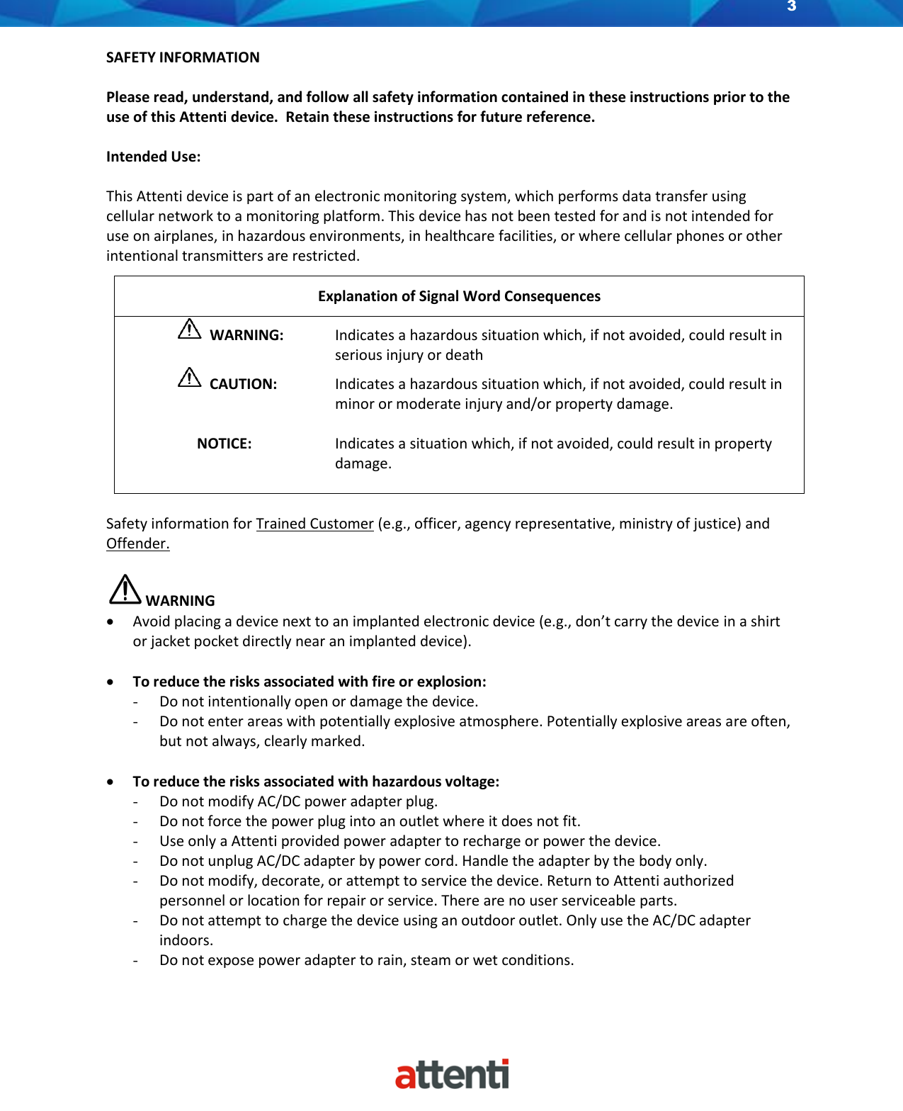Page 3 of Allied Universal Electronic Monitoring US TSSDB-830-5 1-Piece Home Curfew RF Monitoring Unit User Manual 