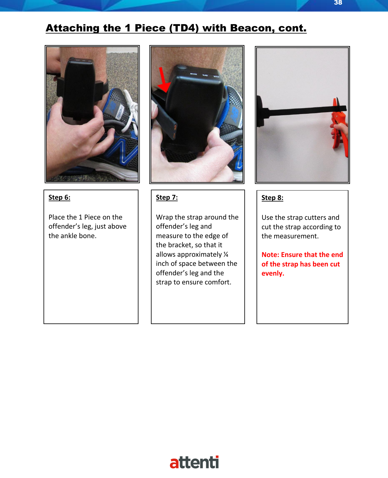 Page 38 of Allied Universal Electronic Monitoring US TSSDB-830-5 1-Piece Home Curfew RF Monitoring Unit User Manual 