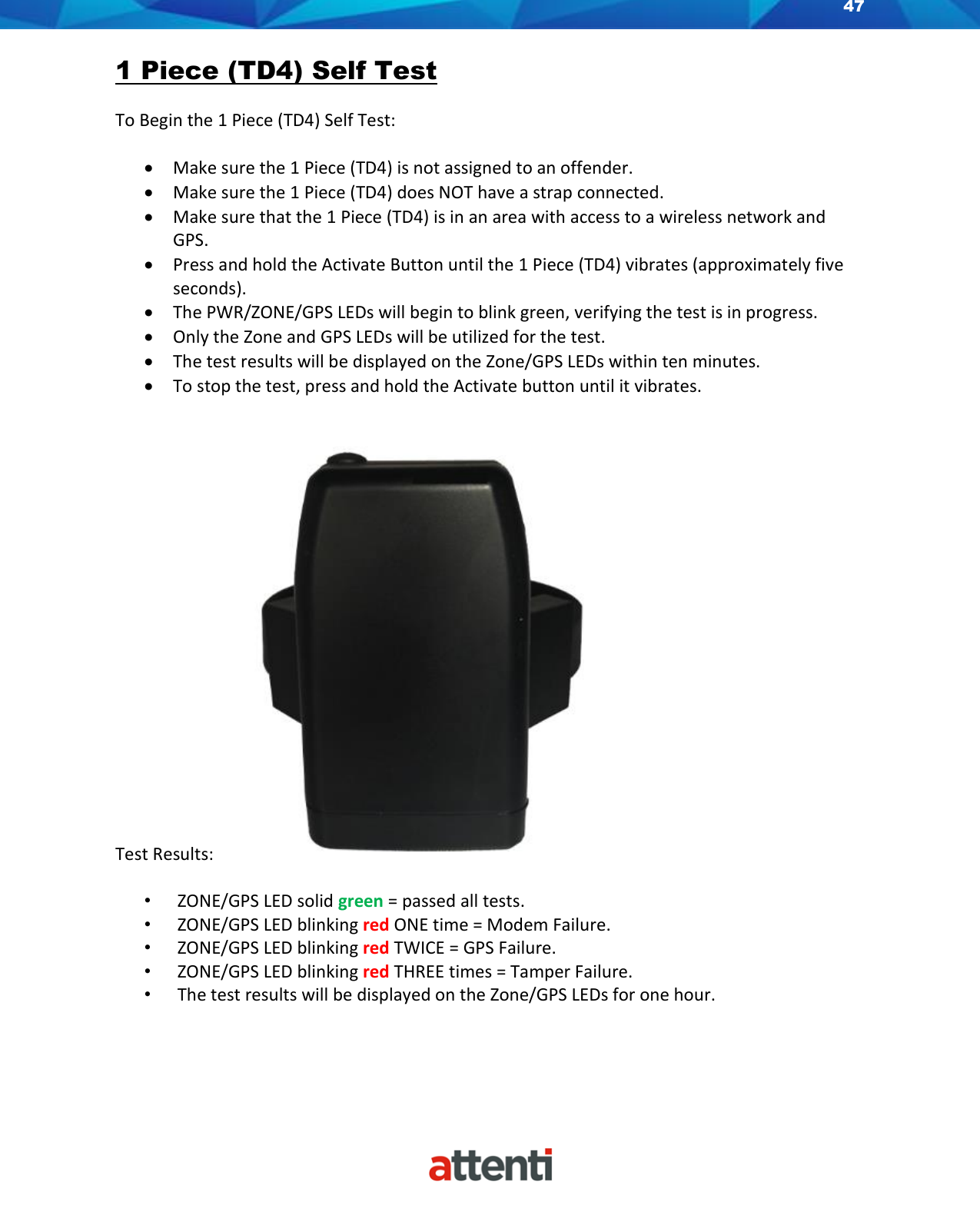 Page 47 of Allied Universal Electronic Monitoring US TSSDB-830-5 1-Piece Home Curfew RF Monitoring Unit User Manual 