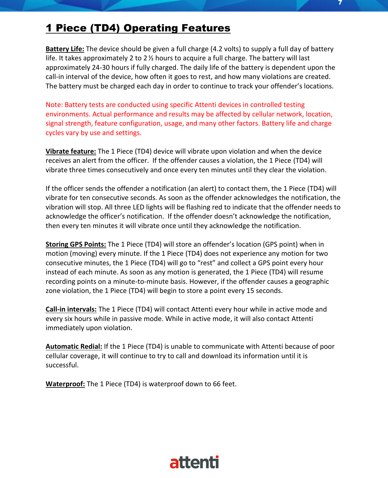 Page 7 of Allied Universal Electronic Monitoring US TSSDB-830-5 1-Piece Home Curfew RF Monitoring Unit User Manual 