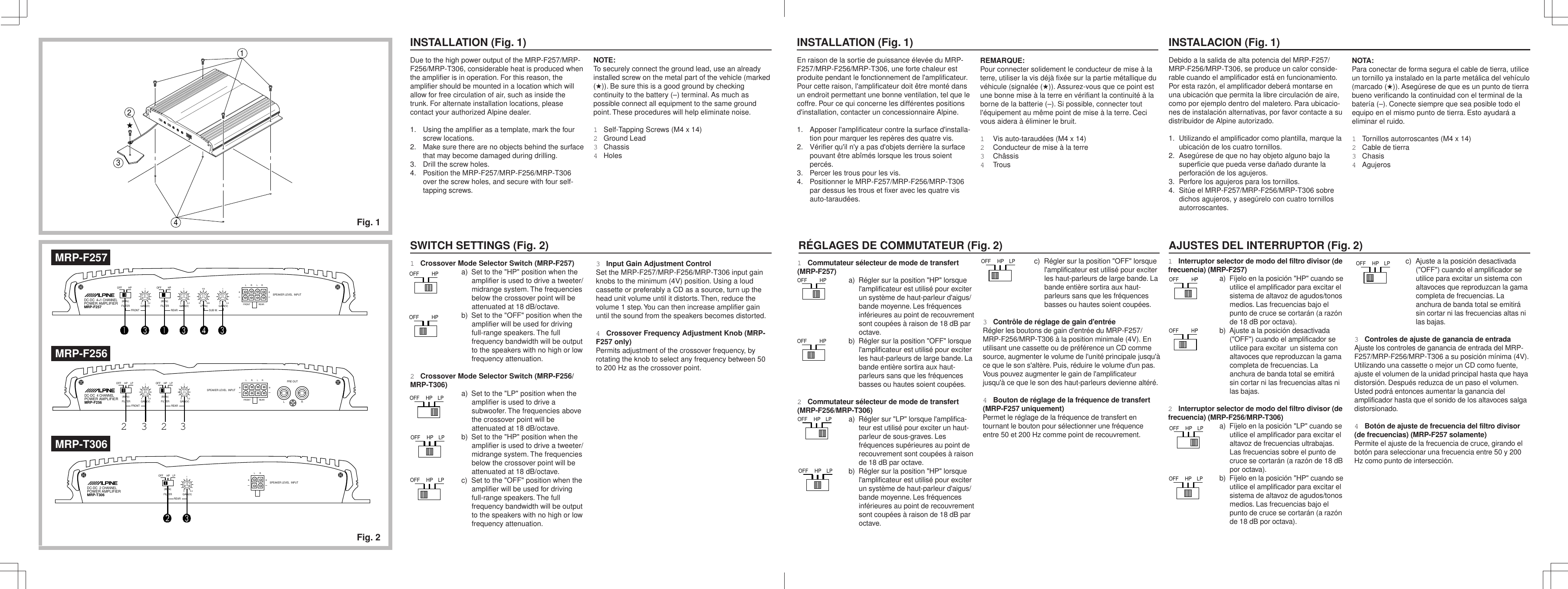 Page 2 of 4 - Alpine Alpine-Mrp-F256-Users-Manual-  Alpine-mrp-f256-users-manual