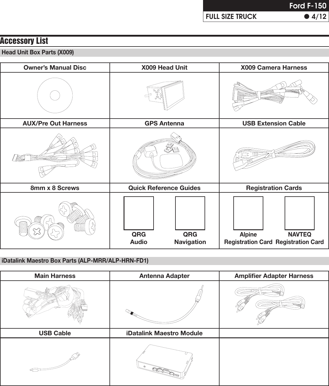 Page 4 of 12 - Alpine Alpine-X009-Fd1-Installation-Manual-  Alpine-x009-fd1-installation-manual