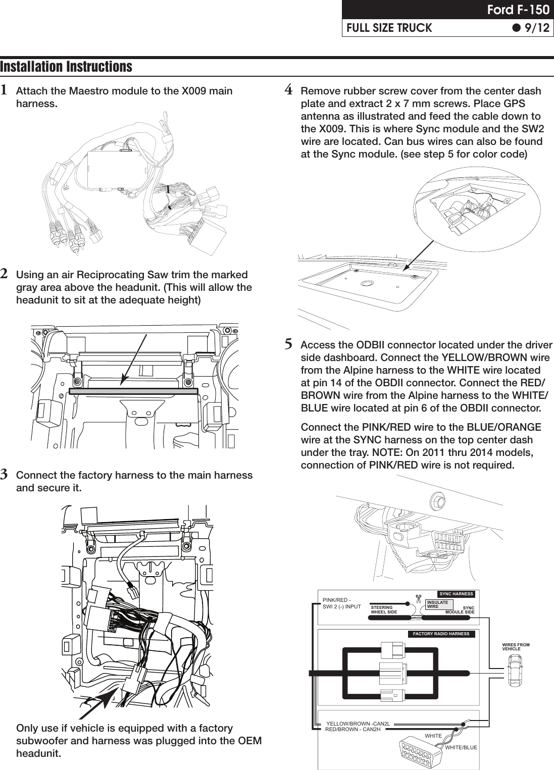 Page 9 of 12 - Alpine Alpine-X009-Fd1-Installation-Manual-  Alpine-x009-fd1-installation-manual