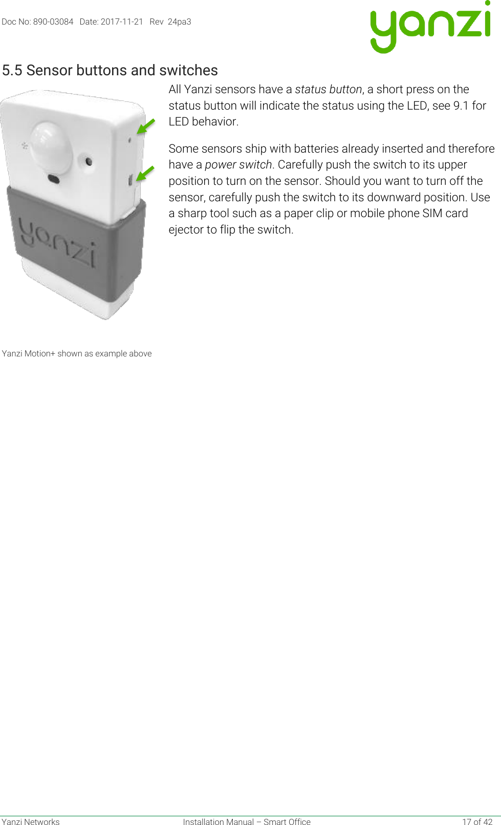 Page 17 of Altacogni DR3-3143 Yanzi Gateway (DR3-3143 ) User Manual  ed1