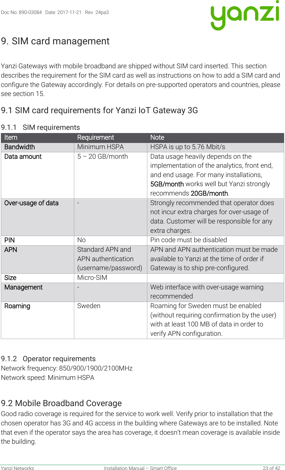 Page 23 of Altacogni DR3-3143 Yanzi Gateway (DR3-3143 ) User Manual  ed1