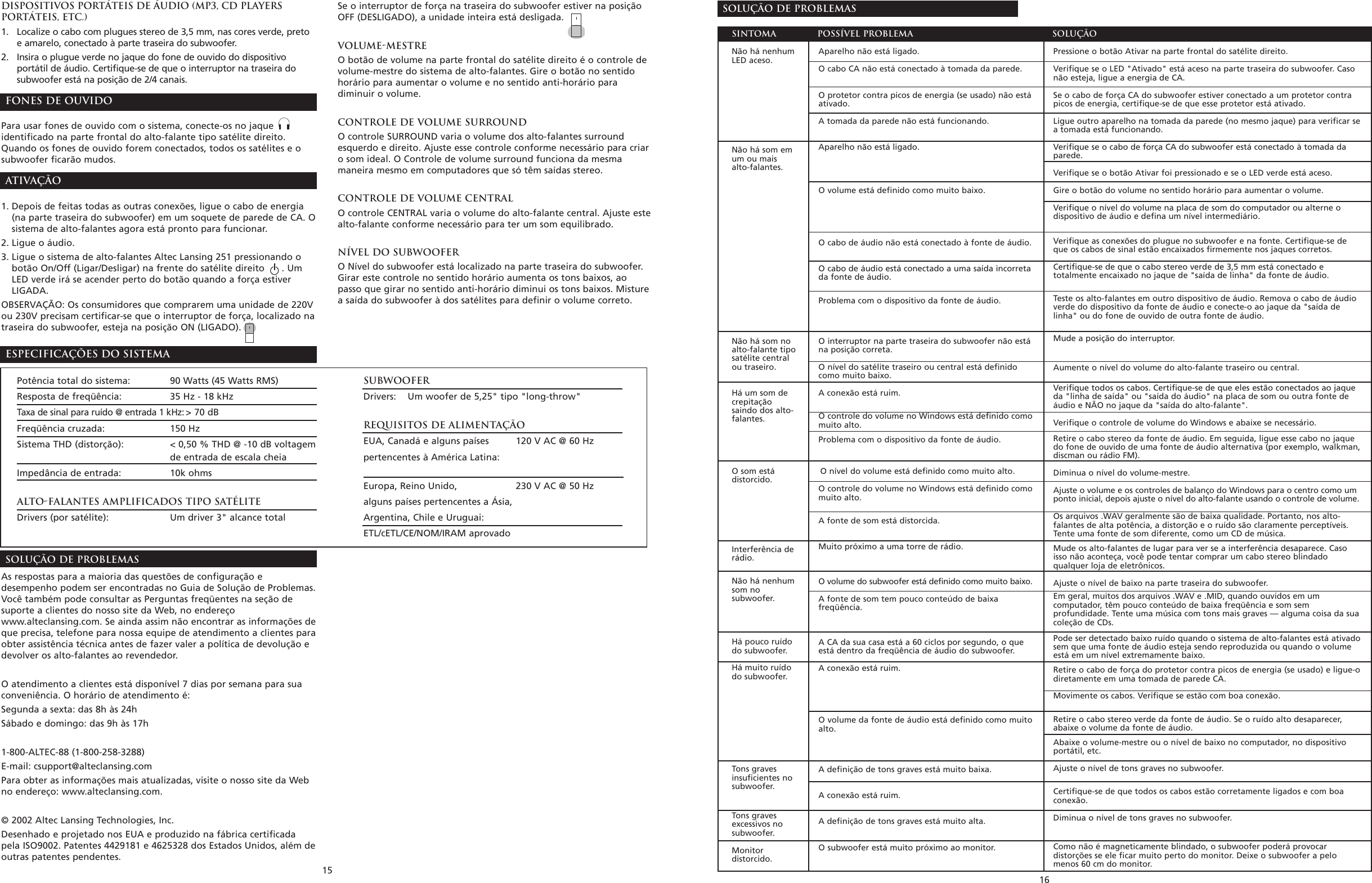 Page 9 of 10 - Altec-Lansing Altec-Lansing-251-Users-Manual- A7852 REV12.qrk  Altec-lansing-251-users-manual