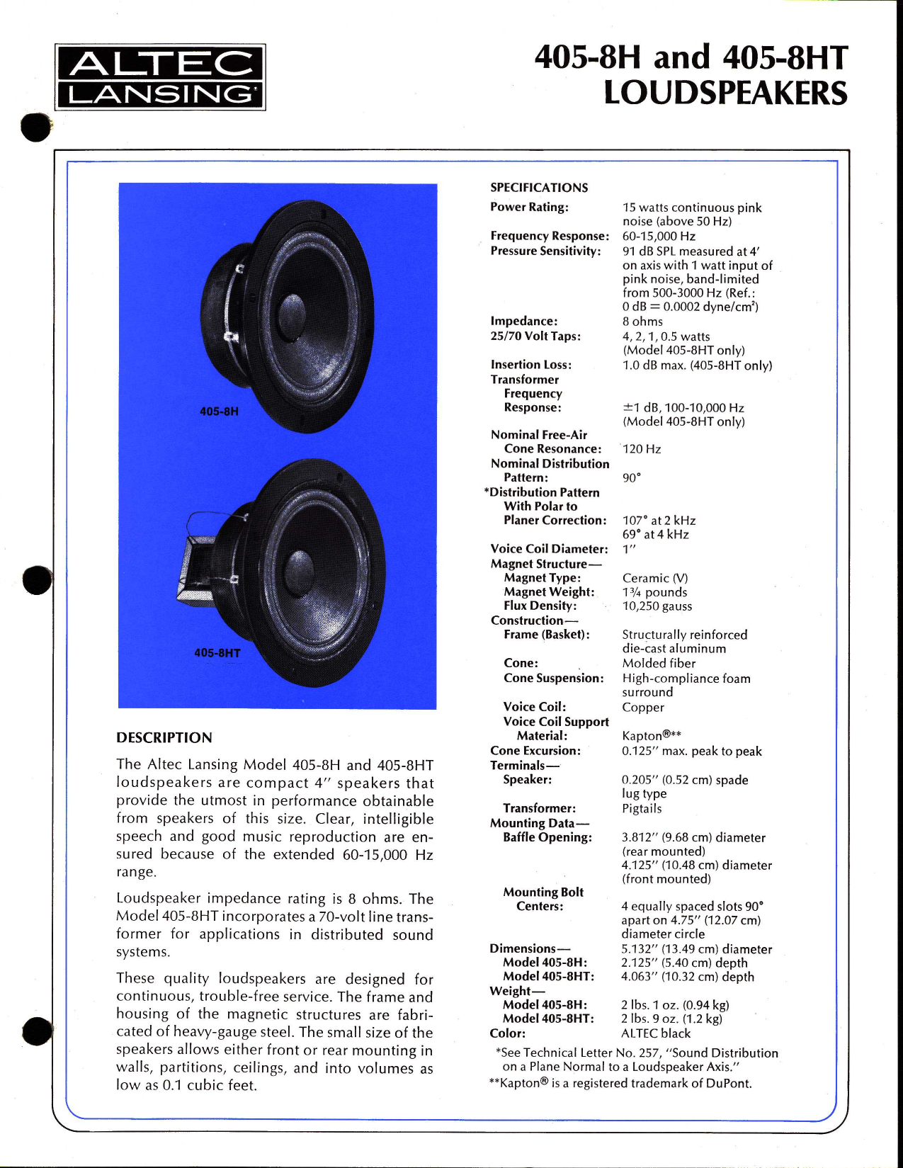 Page 1 of 2 - Altec-Lansing Altec-Lansing-405-8H-Users-Manual-  Altec-lansing-405-8h-users-manual