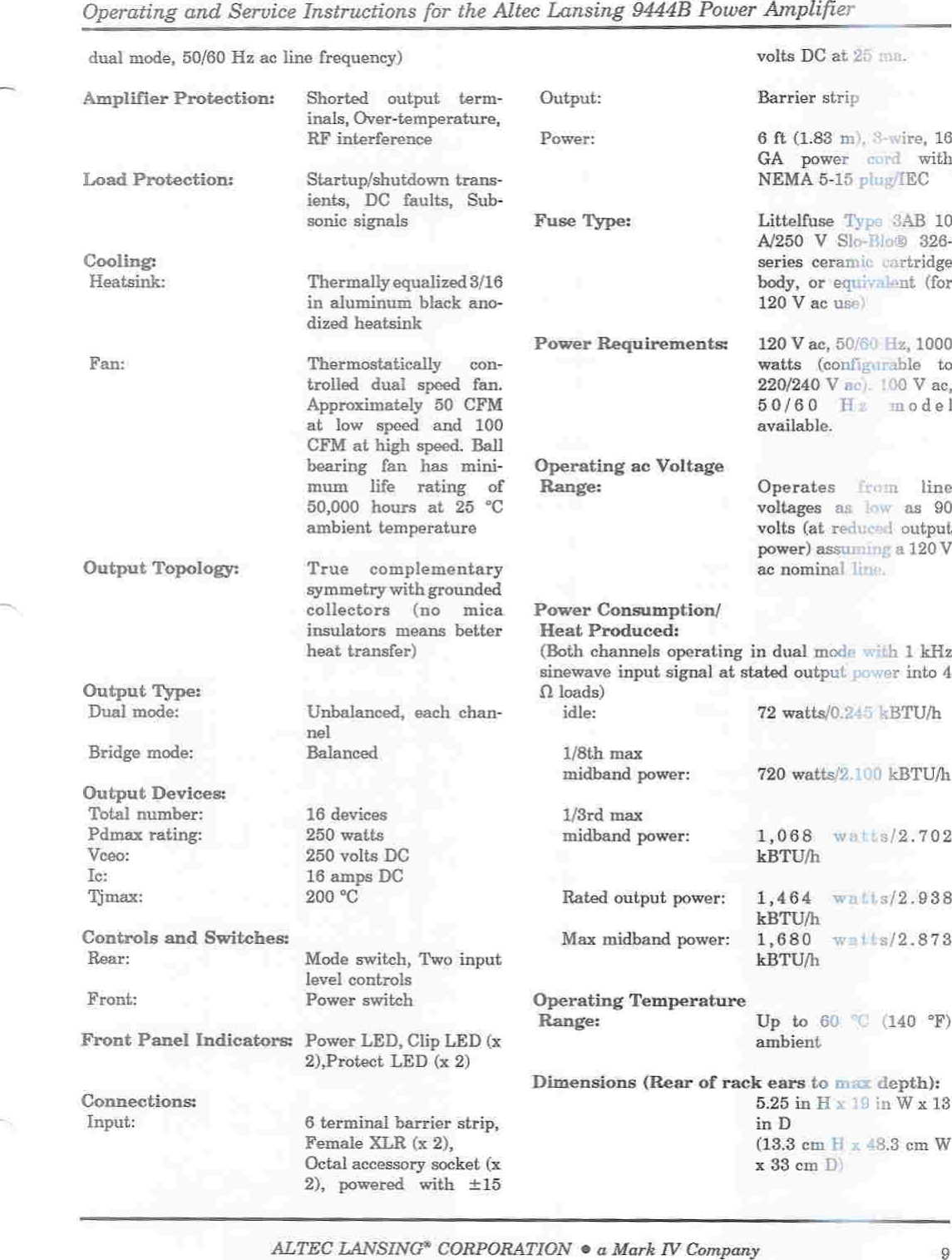 Page 11 of 12 - Altec-Lansing Altec-Lansing-9444B-Users-Manual 1