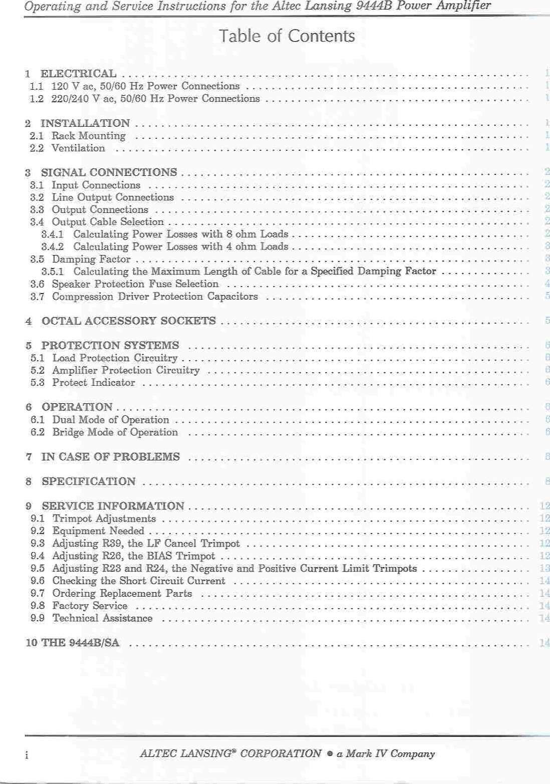 Page 2 of 12 - Altec-Lansing Altec-Lansing-9444B-Users-Manual 1