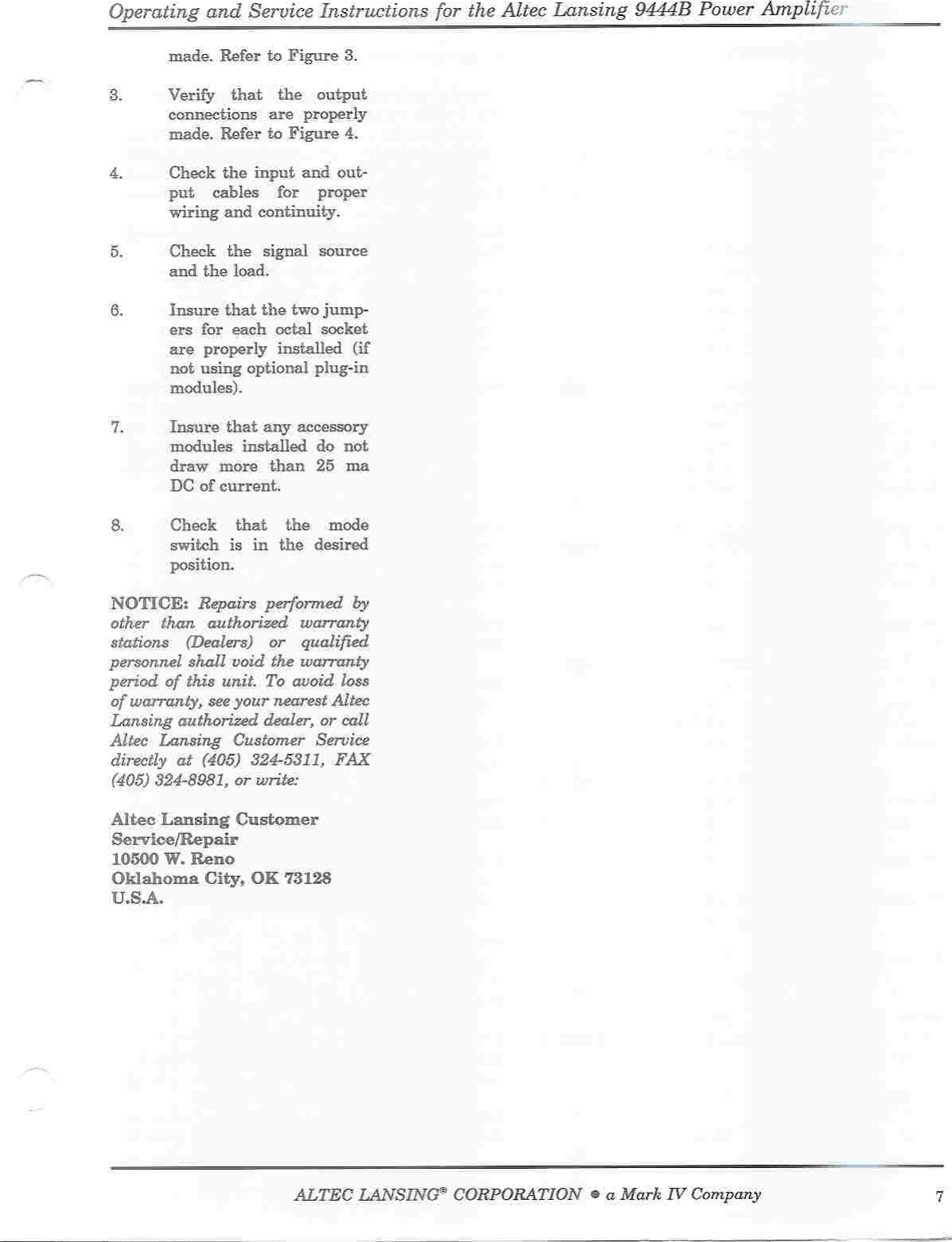 Page 9 of 12 - Altec-Lansing Altec-Lansing-9444B-Users-Manual 1