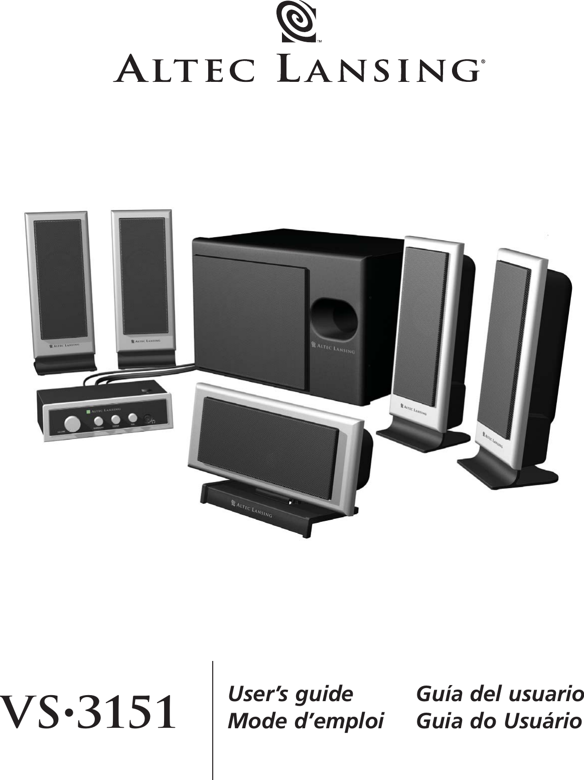 Altec Lansing Vs3151 Users Manual VS3151 CANLAT