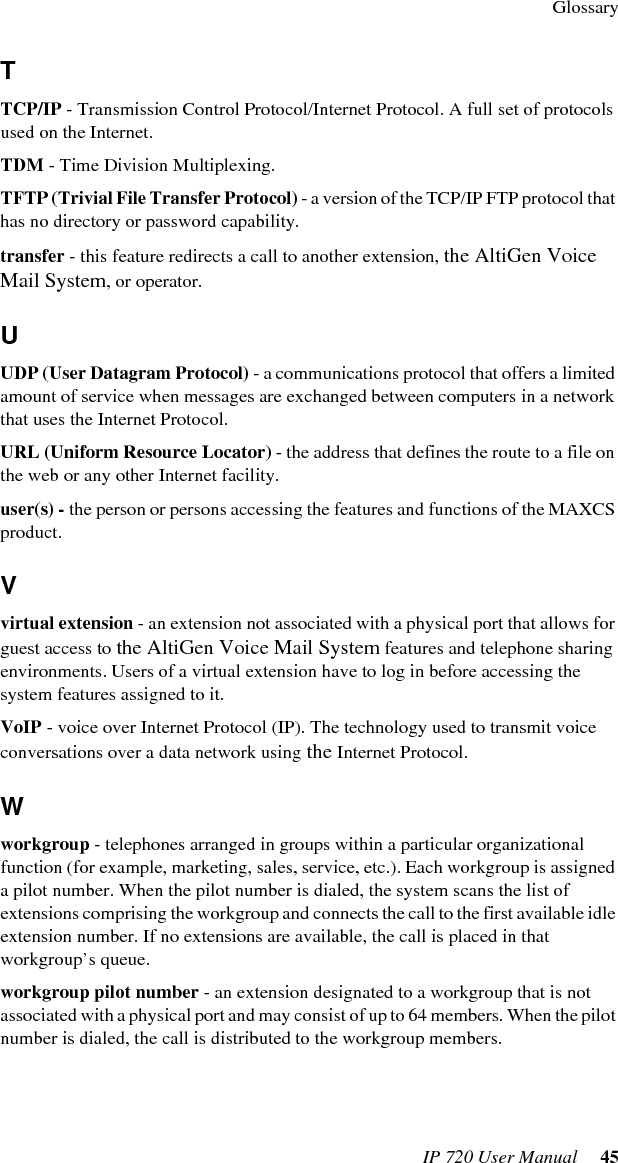 46 IP 720 User Manual