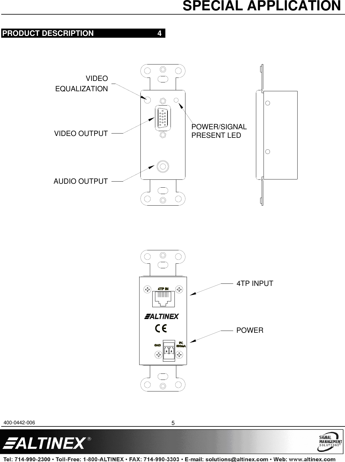 Altinex Ds801 111 Users Manual 400 0442 006