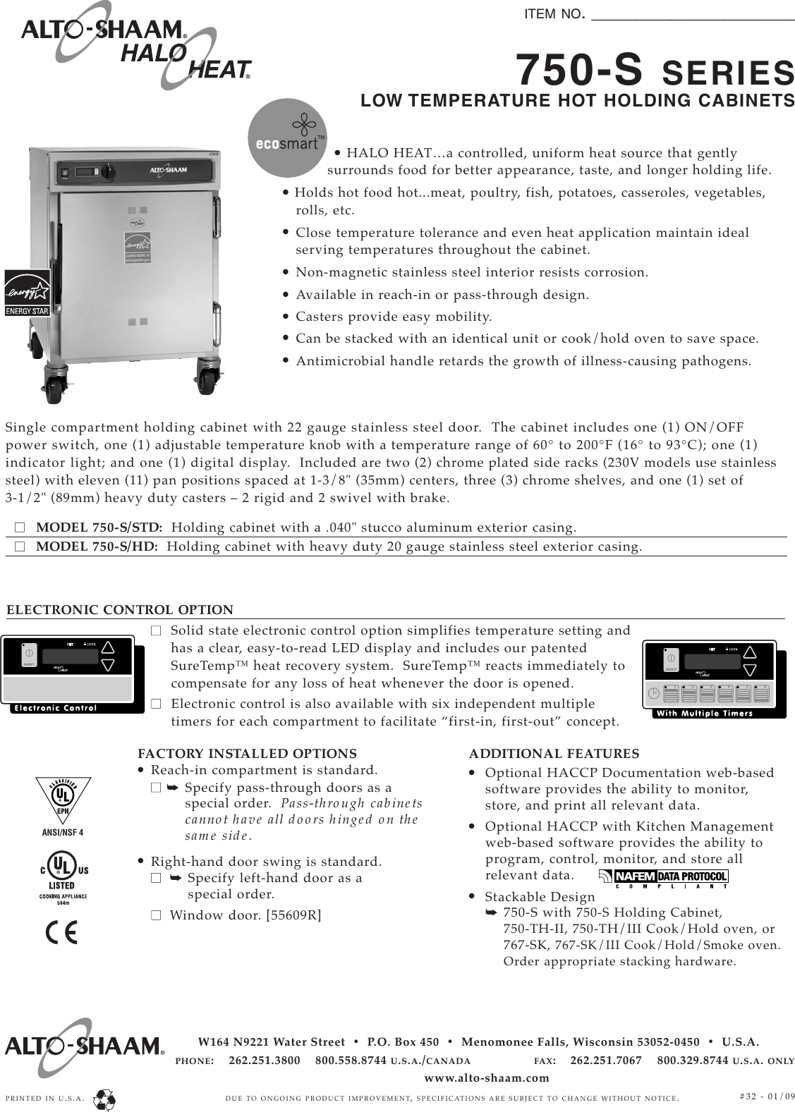 Page 1 of 2 - Alto-Shaam Alto-Shaam-750-S-Series-Users-Manual-  Alto-shaam-750-s-series-users-manual