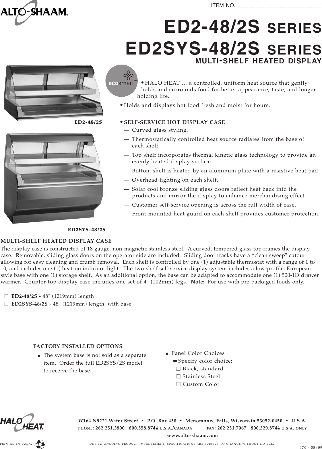 Page 1 of 2 - Alto-Shaam Alto-Shaam-Ed2-2S-Users-Manual- 833_750-THII_U Alto-shaam-ed2-2s-users-manual