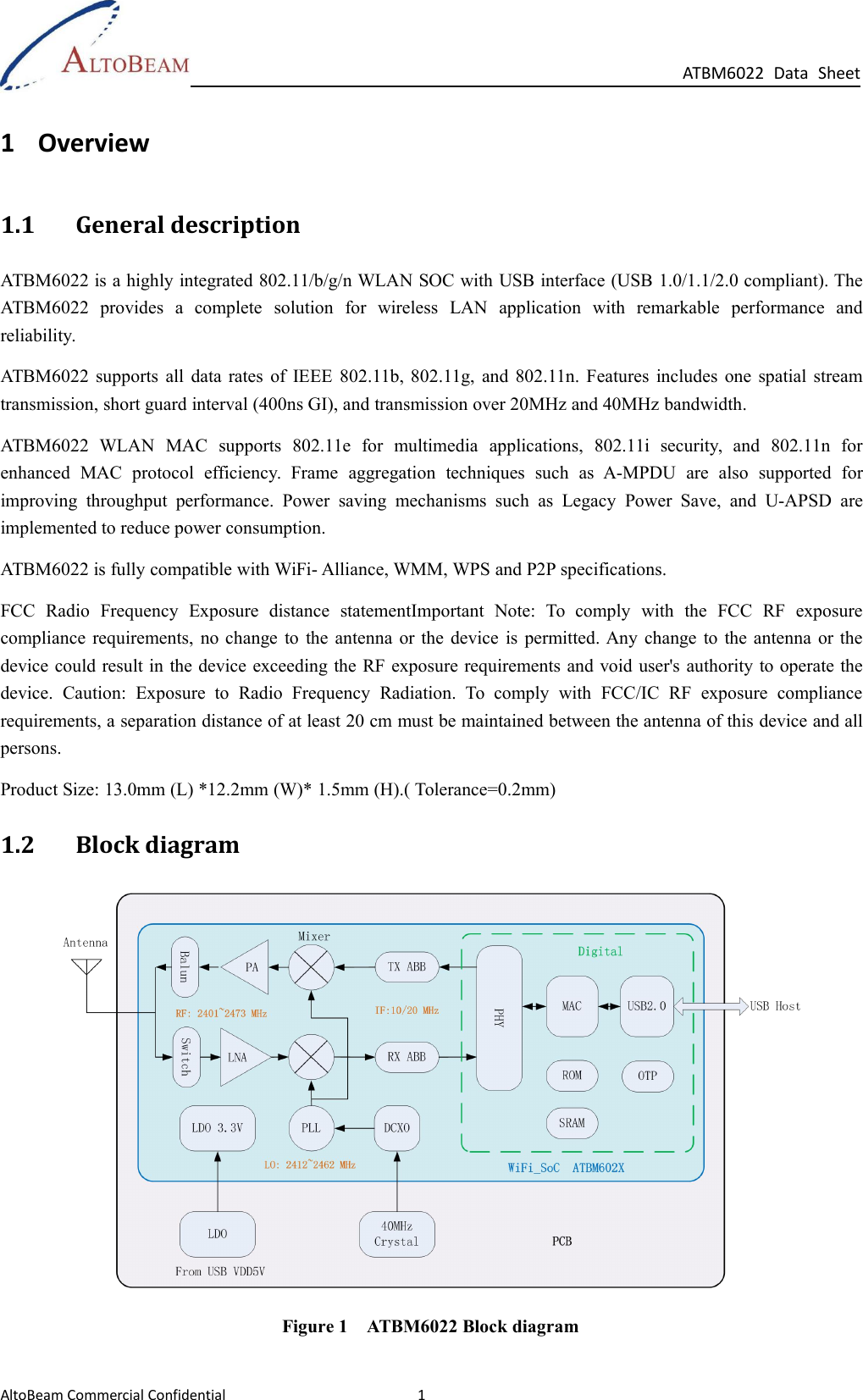 Page 7 of AltoBeam ATBM602X WLAN controller User Manual ATBM 602X UM 0309