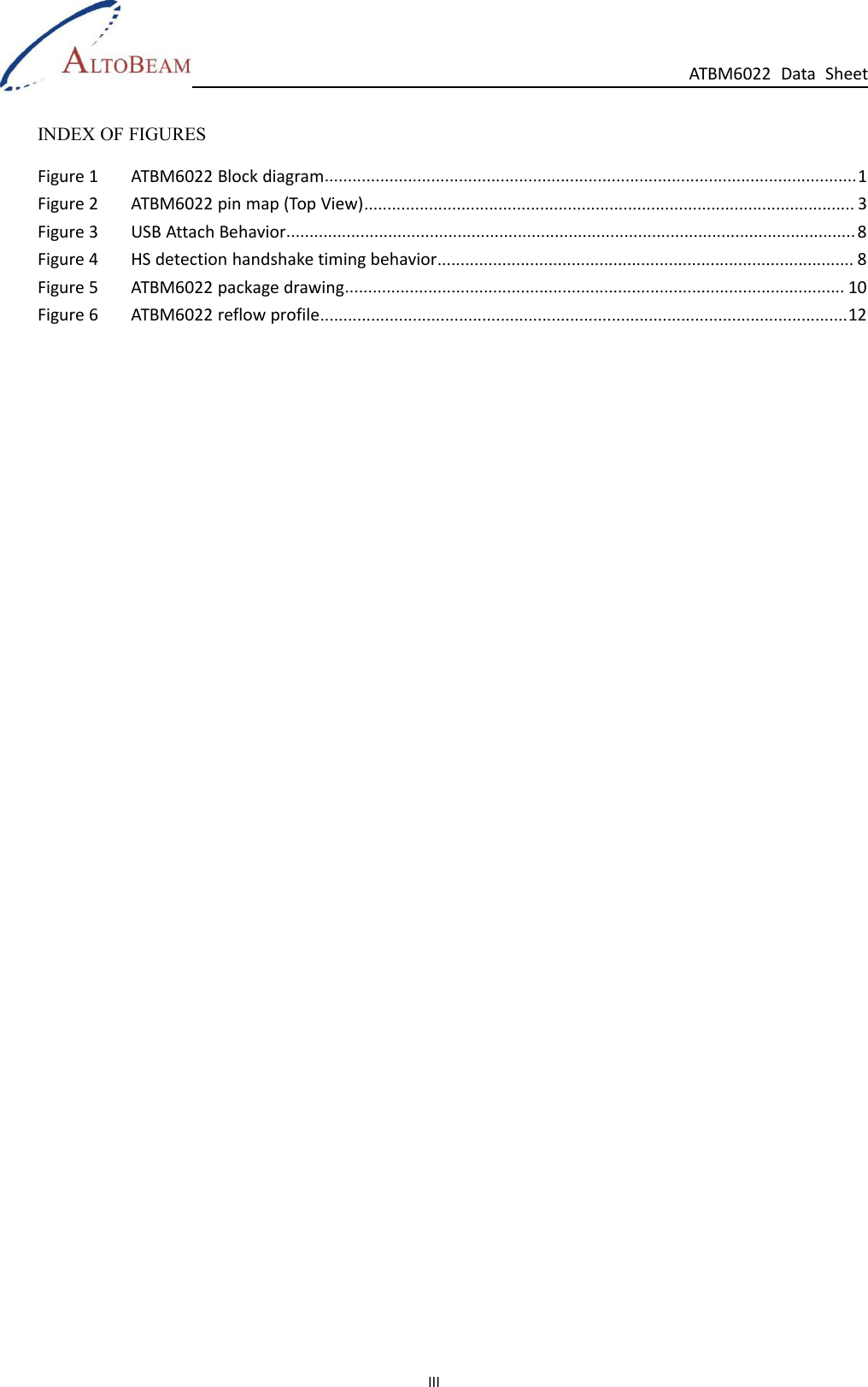 Page 6 of Altobeam ATBM602X WLAN controller User Manual ATBM 602X UM 0309