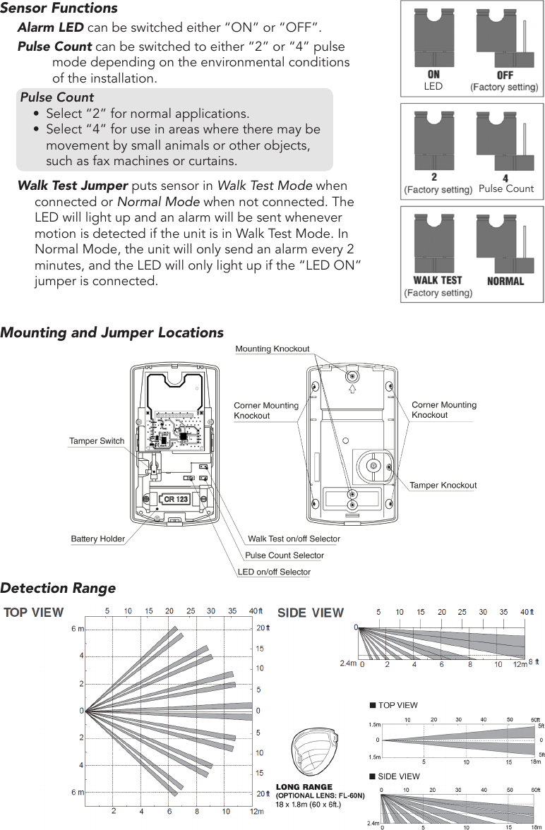 Page 2 of Alula RE161 Wireless Motion Detector User Manual 