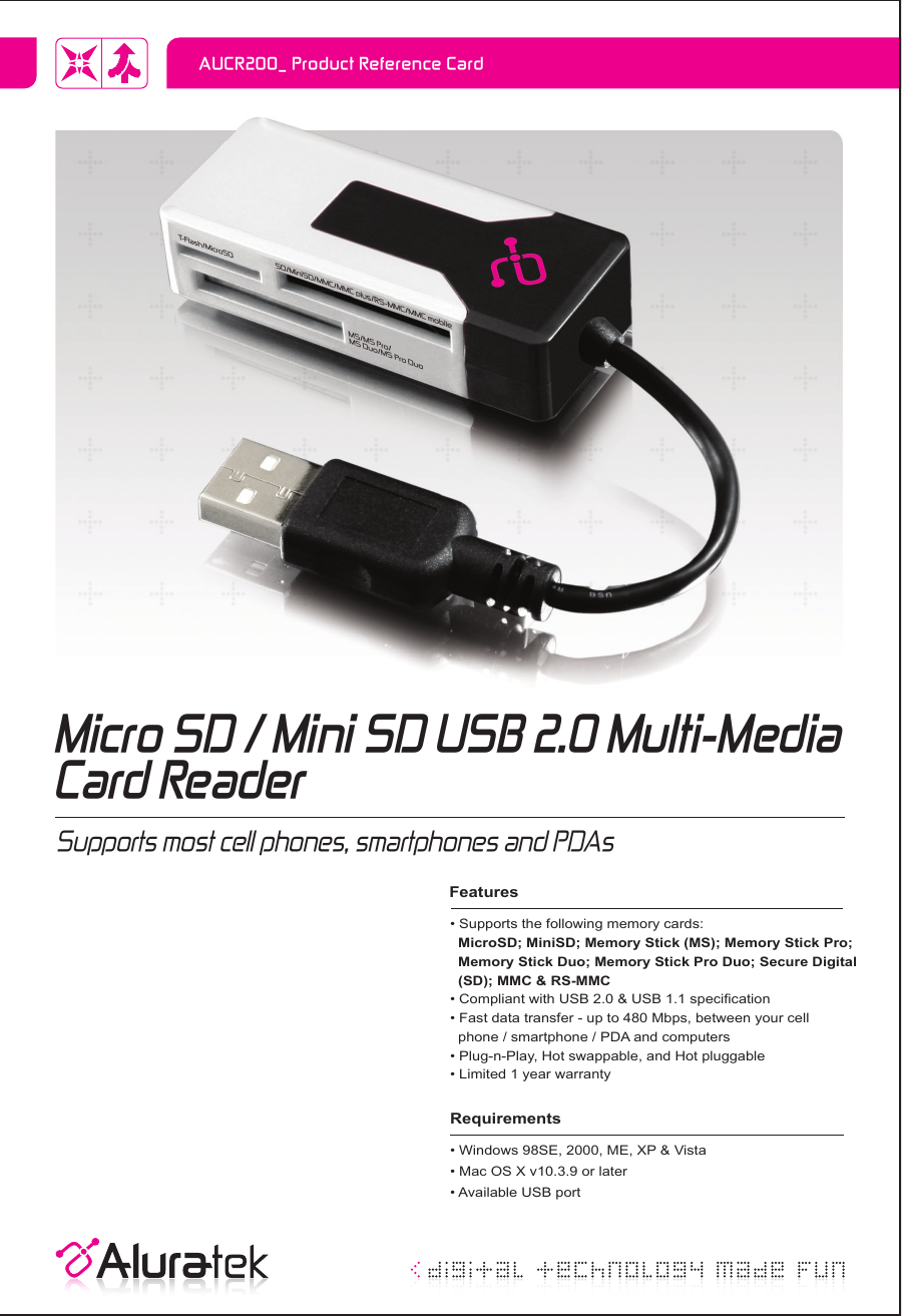 Page 1 of 1 - Aluratek Aluratek-Aucr200-Users-Manual- Aluratek-aucr200-users-manual
