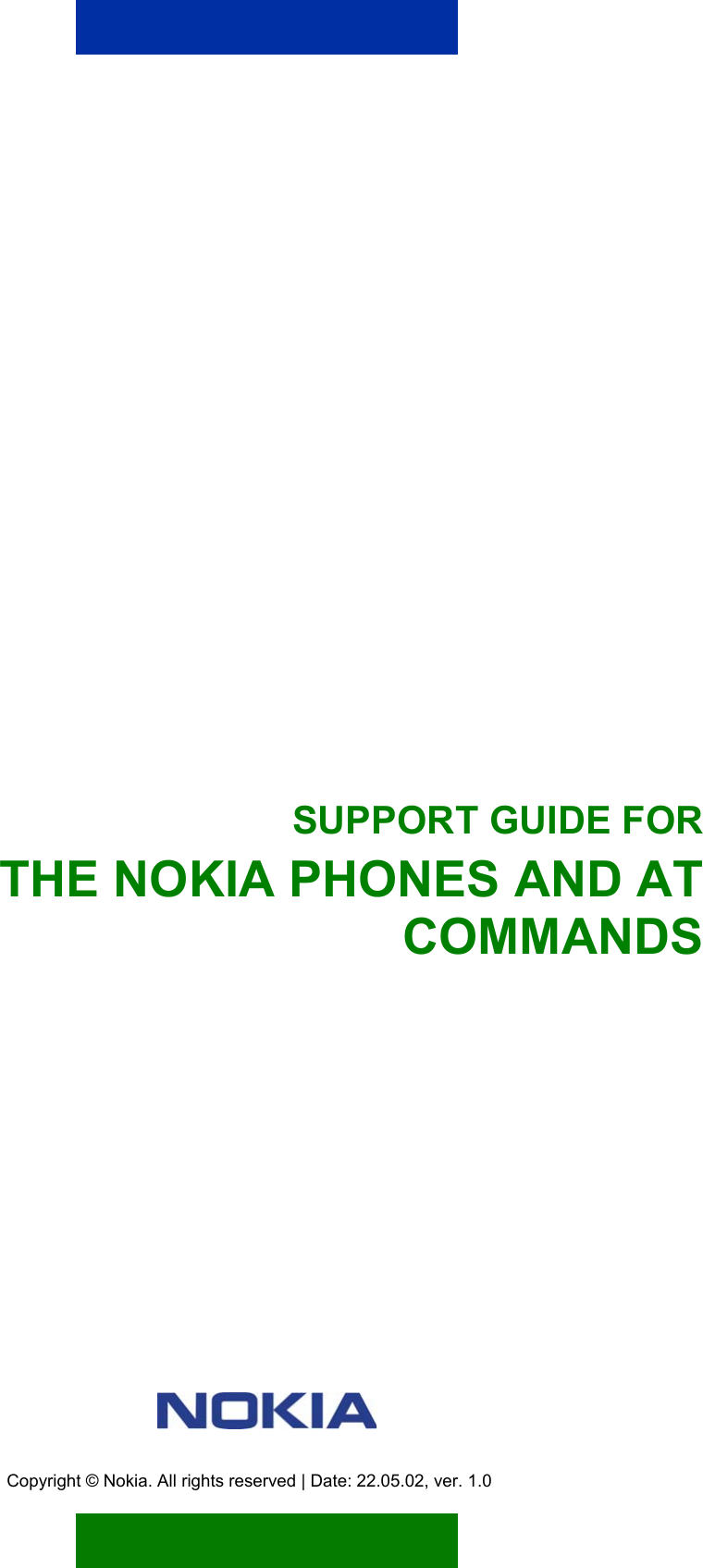 Page 1 of 8 - Alvarez NA Support Guide For The Nokia Phones And AT Commands  To Manual 0a6b6aae-c9a5-481b-abcc-b4781d91f446