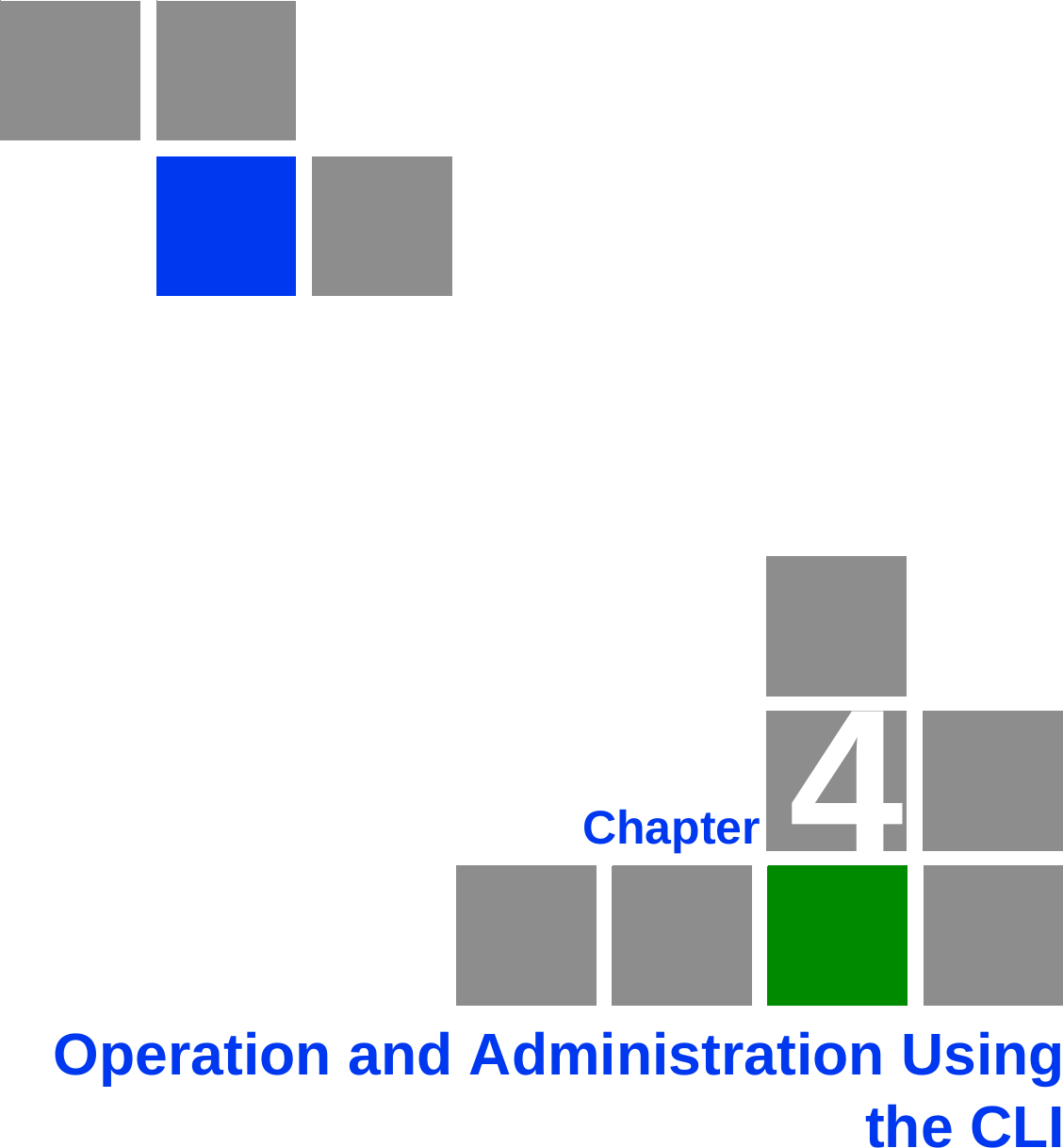 4ChapterOperation and Administration Usingthe CLI