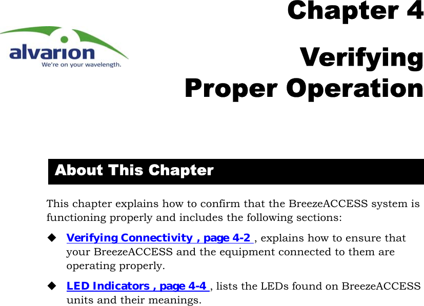 Page 121 of Alvarion Technologies IF-24-SYNC Broadband Wireless Access System User Manual