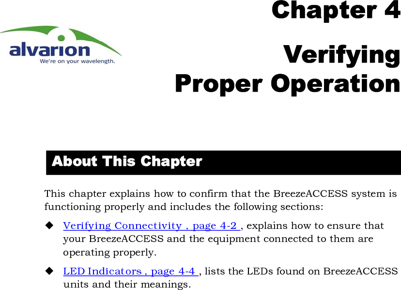 Page 122 of Alvarion Technologies IF-24-SYNC Broadband Wireless Access System User Manual