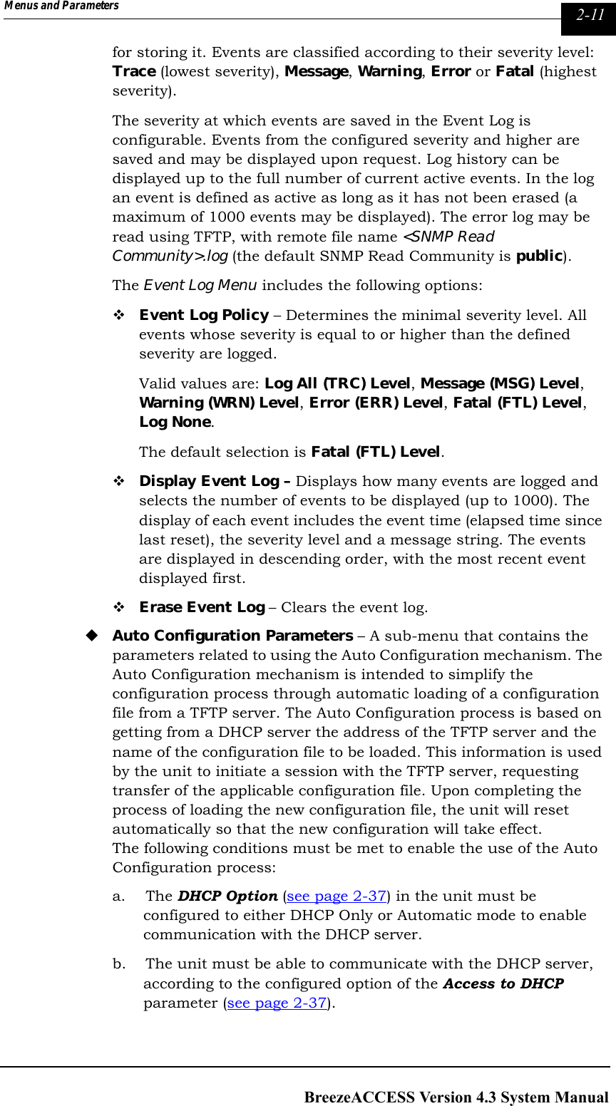 Page 147 of Alvarion Technologies IF-24-SYNC Broadband Wireless Access System User Manual