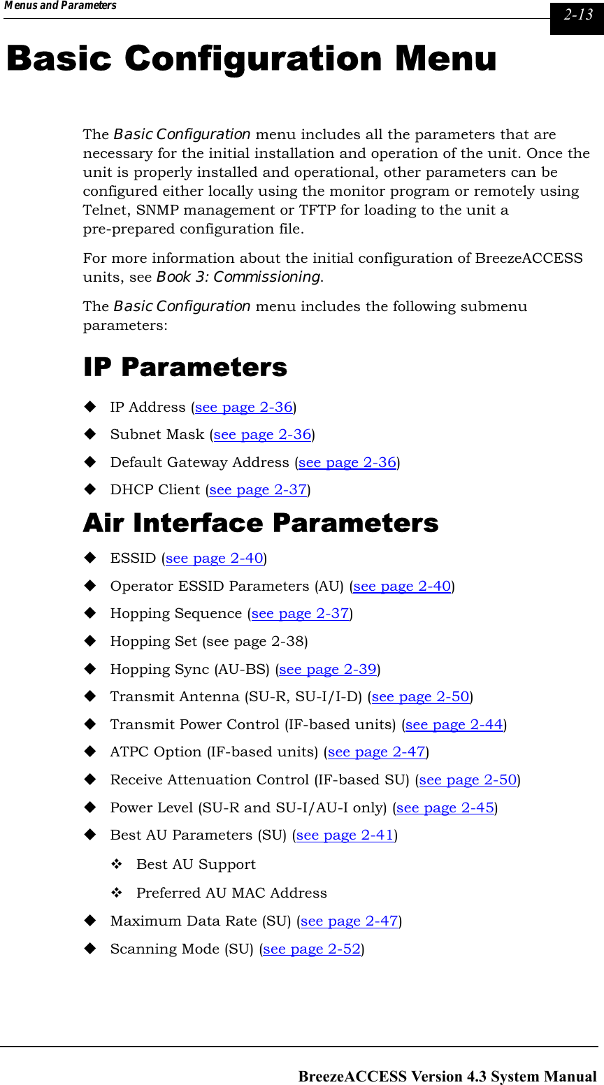 Page 149 of Alvarion Technologies IF-24-SYNC Broadband Wireless Access System User Manual