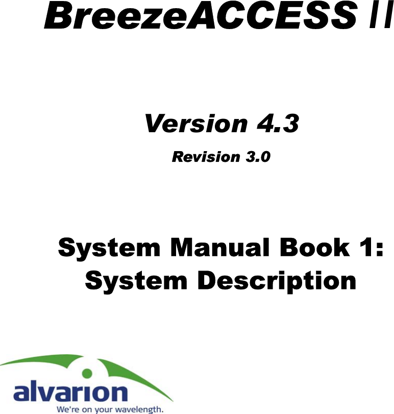 Page 15 of Alvarion Technologies IF-24-SYNC Broadband Wireless Access System User Manual