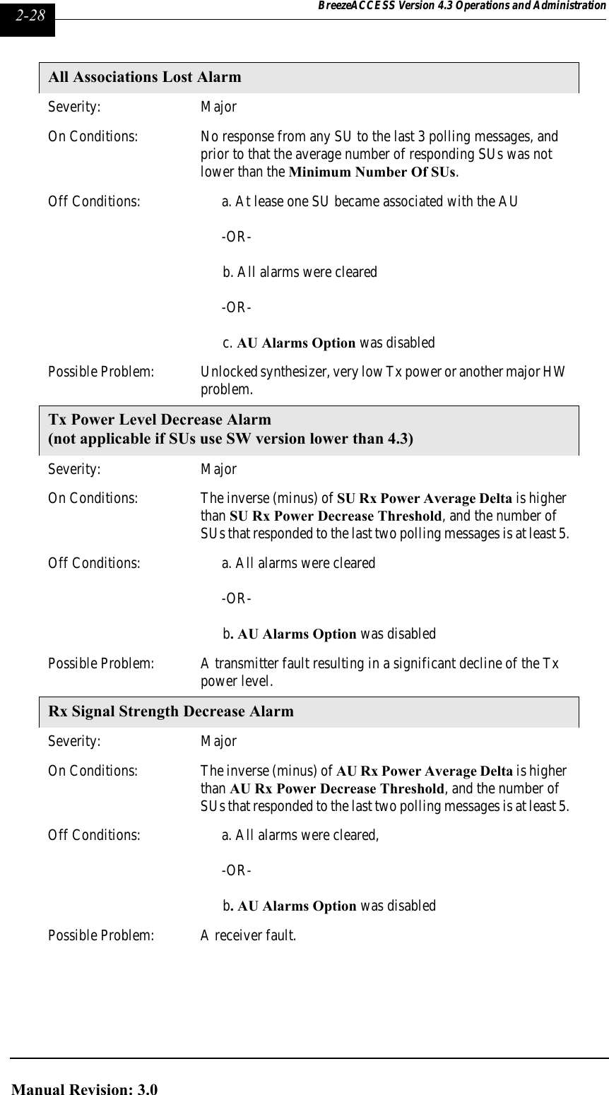 Page 164 of Alvarion Technologies IF-24-SYNC Broadband Wireless Access System User Manual