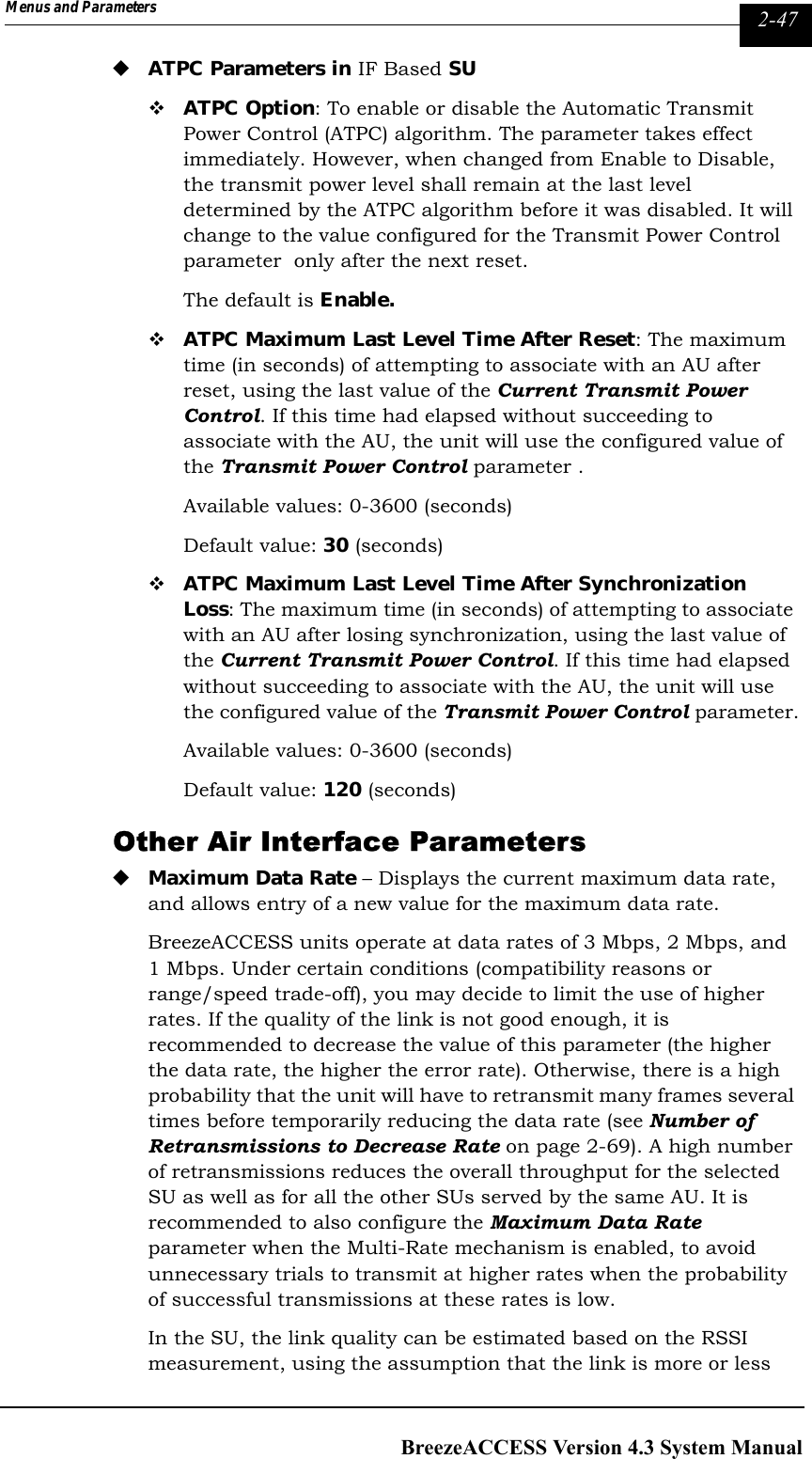 Page 183 of Alvarion Technologies IF-24-SYNC Broadband Wireless Access System User Manual