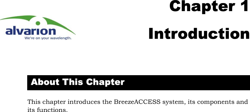 Page 19 of Alvarion Technologies IF-24-SYNC Broadband Wireless Access System User Manual