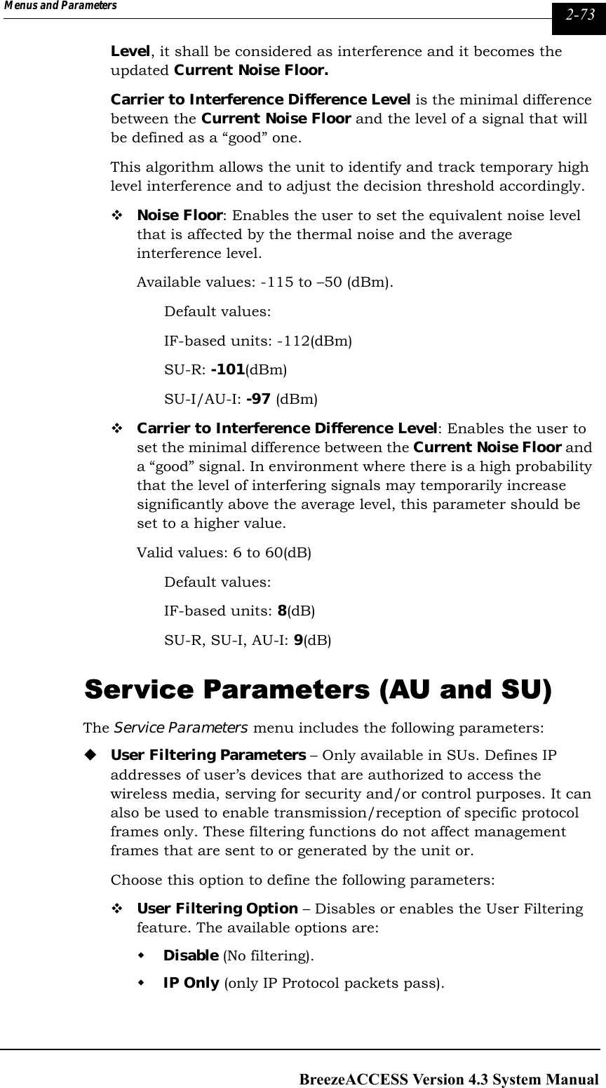 Page 209 of Alvarion Technologies IF-24-SYNC Broadband Wireless Access System User Manual