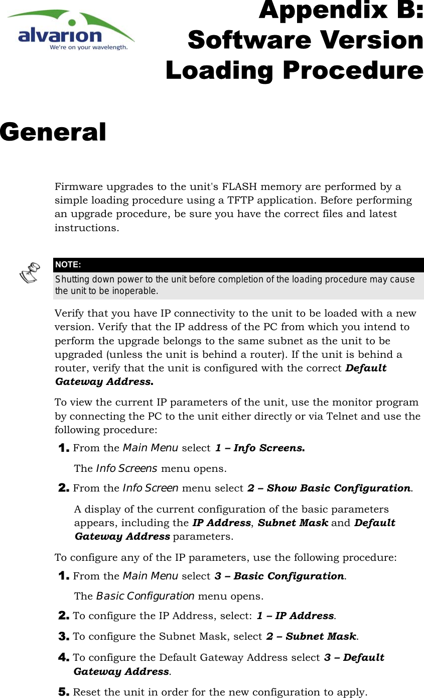 Page 243 of Alvarion Technologies IF-24-SYNC Broadband Wireless Access System User Manual