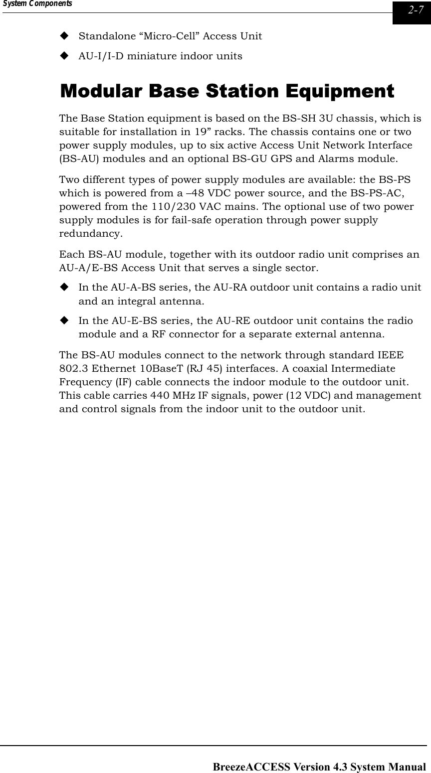 Page 27 of Alvarion Technologies IF-24-SYNC Broadband Wireless Access System User Manual