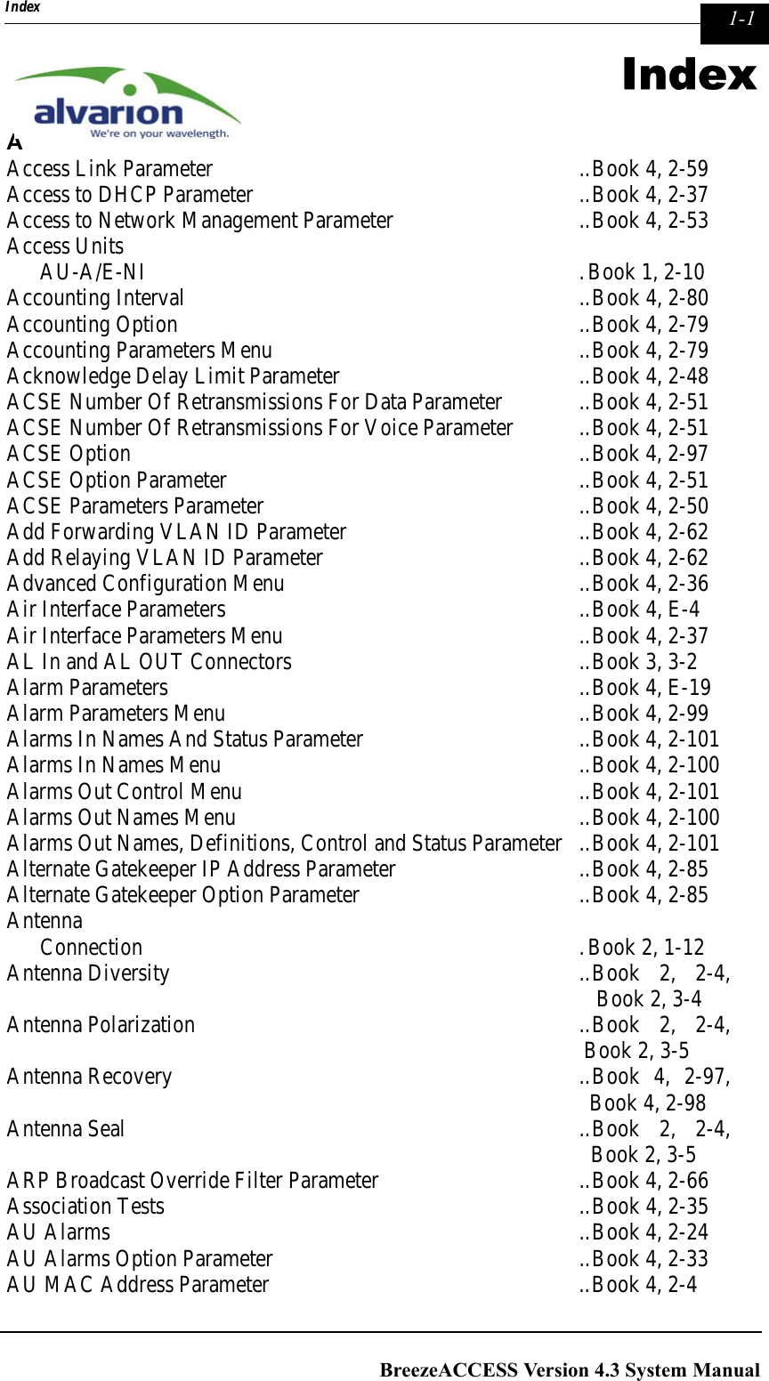 Page 333 of Alvarion Technologies IF-24-SYNC Broadband Wireless Access System User Manual