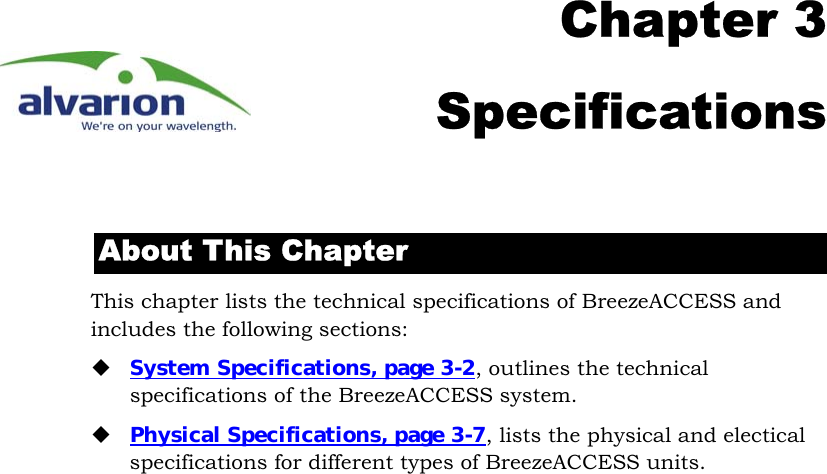 Page 35 of Alvarion Technologies IF-24-SYNC Broadband Wireless Access System User Manual