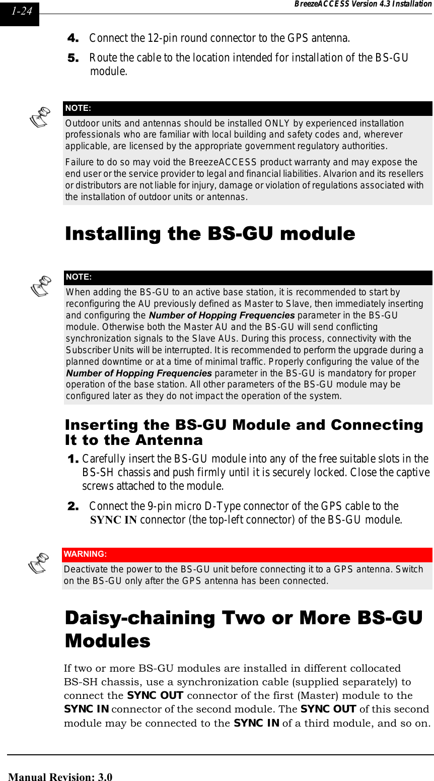 Page 76 of Alvarion Technologies IF-24-SYNC Broadband Wireless Access System User Manual