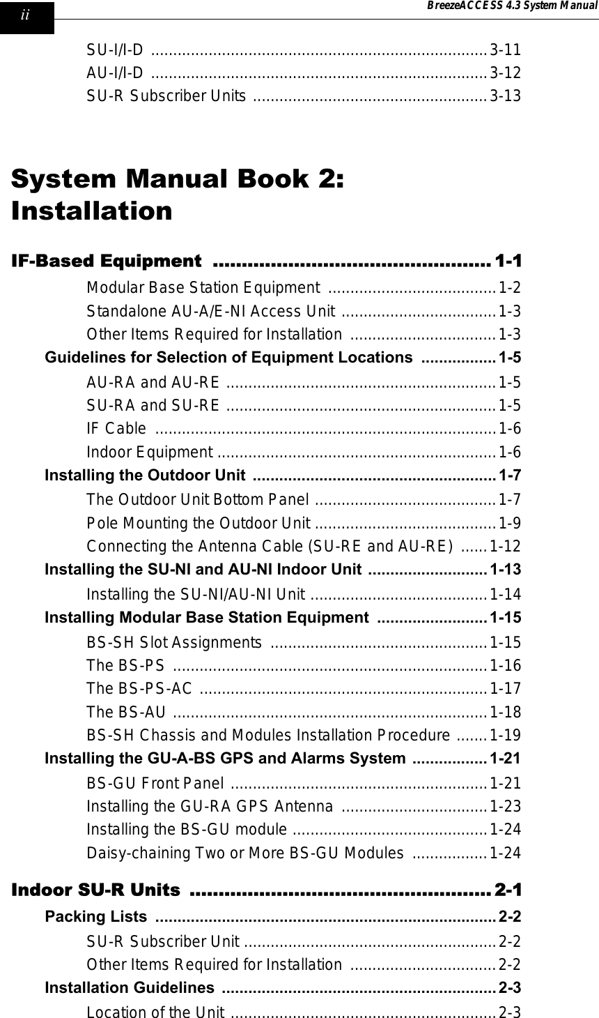 Page 8 of Alvarion Technologies IF-24-SYNC Broadband Wireless Access System User Manual