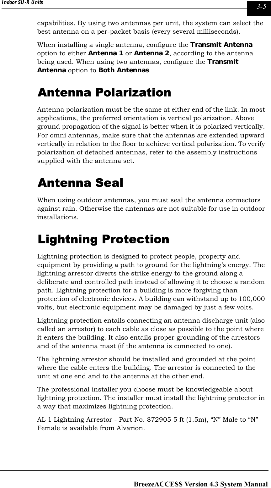 Page 89 of Alvarion Technologies IF-24-SYNC Broadband Wireless Access System User Manual