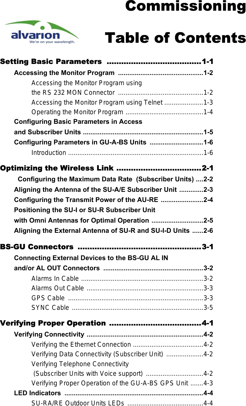 Page 99 of Alvarion Technologies IF-24-SYNC Broadband Wireless Access System User Manual