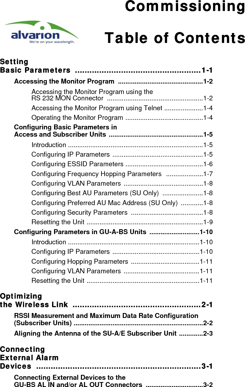 ii BreezeACCESS 4.0 Commissioning