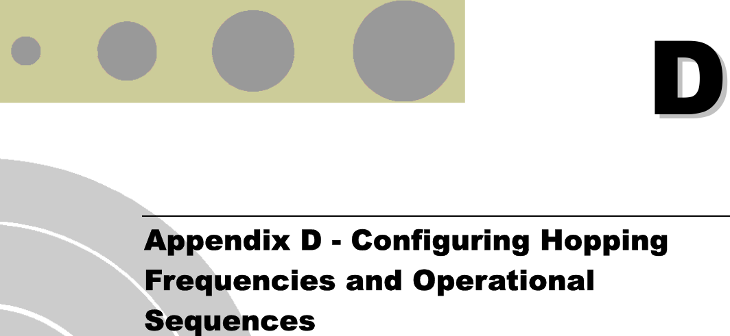  DD Appendix D - Configuring Hopping Frequencies and Operational Sequences  