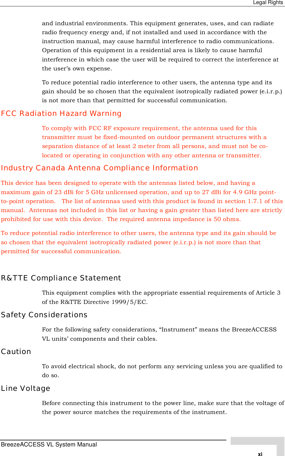 Page 11 of Alvarion Technologies VL-53 Wireless Bridge User Manual Manual 070528 DRAFT4