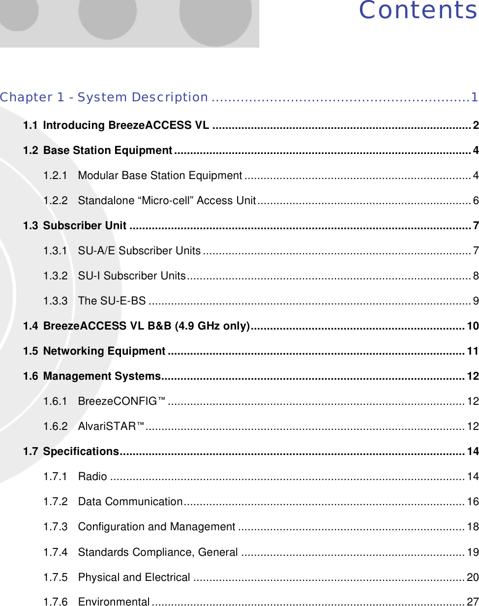 Page 17 of Alvarion Technologies VL-53 Wireless Bridge User Manual Manual 070528 DRAFT4