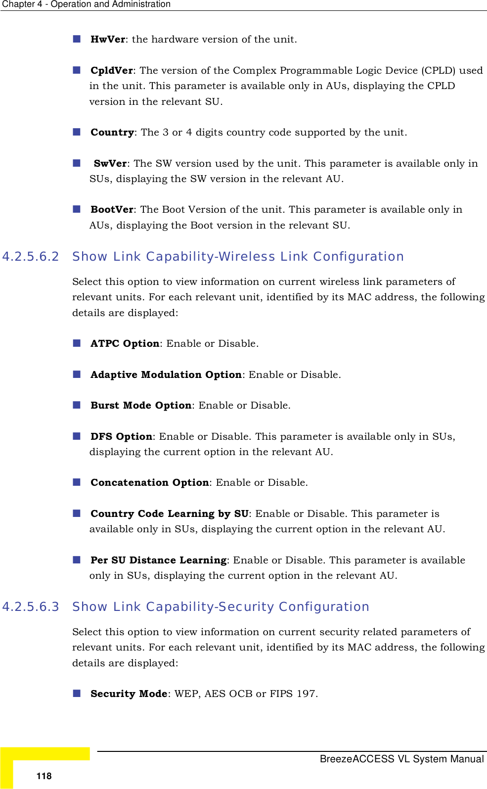 Page 44 of Alvarion Technologies VL-53 Wireless Bridge User Manual Manual 070528 DRAFT3